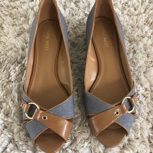 Nine West peep toe heels